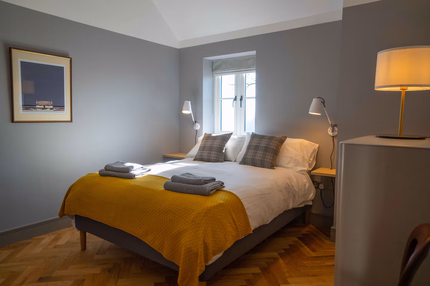 Kingsize bed at The Bothy