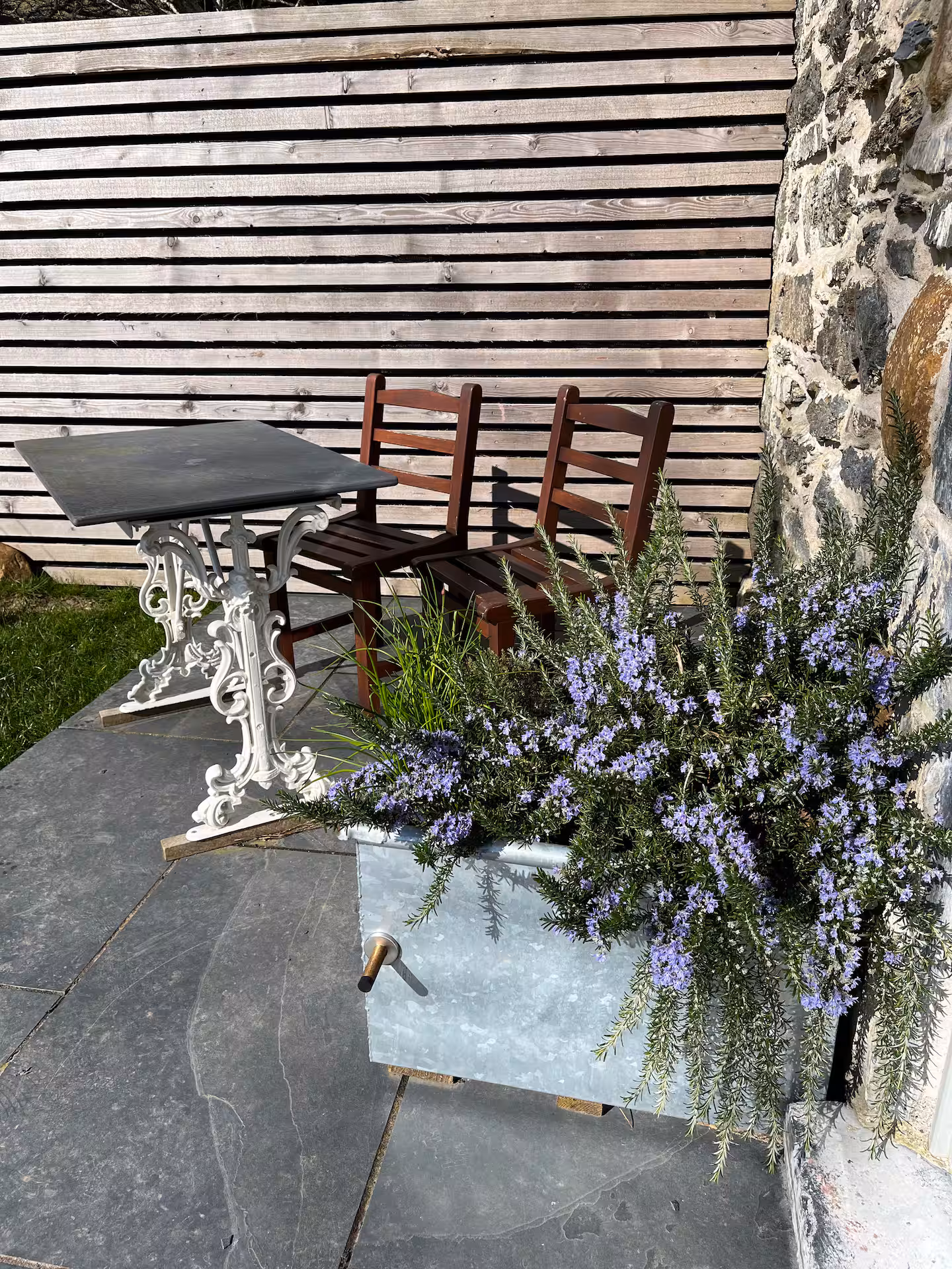 Outdoor seating at The Bothy