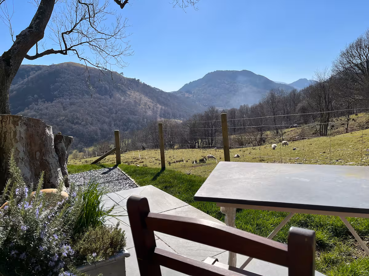 The view from the Bothy — the Conwy Valley stretching south