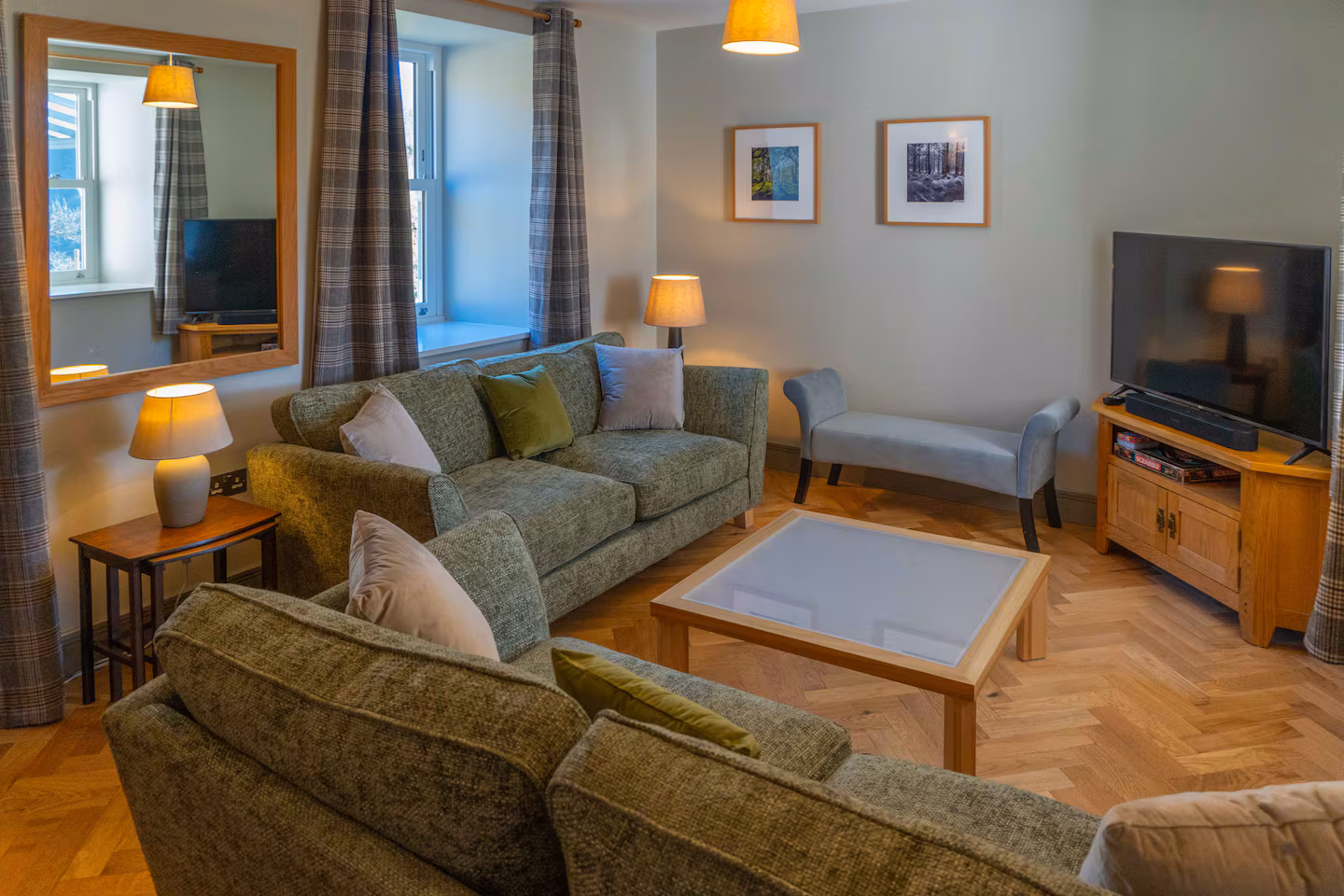 The Farmhouse lounge with inglenook fireplace