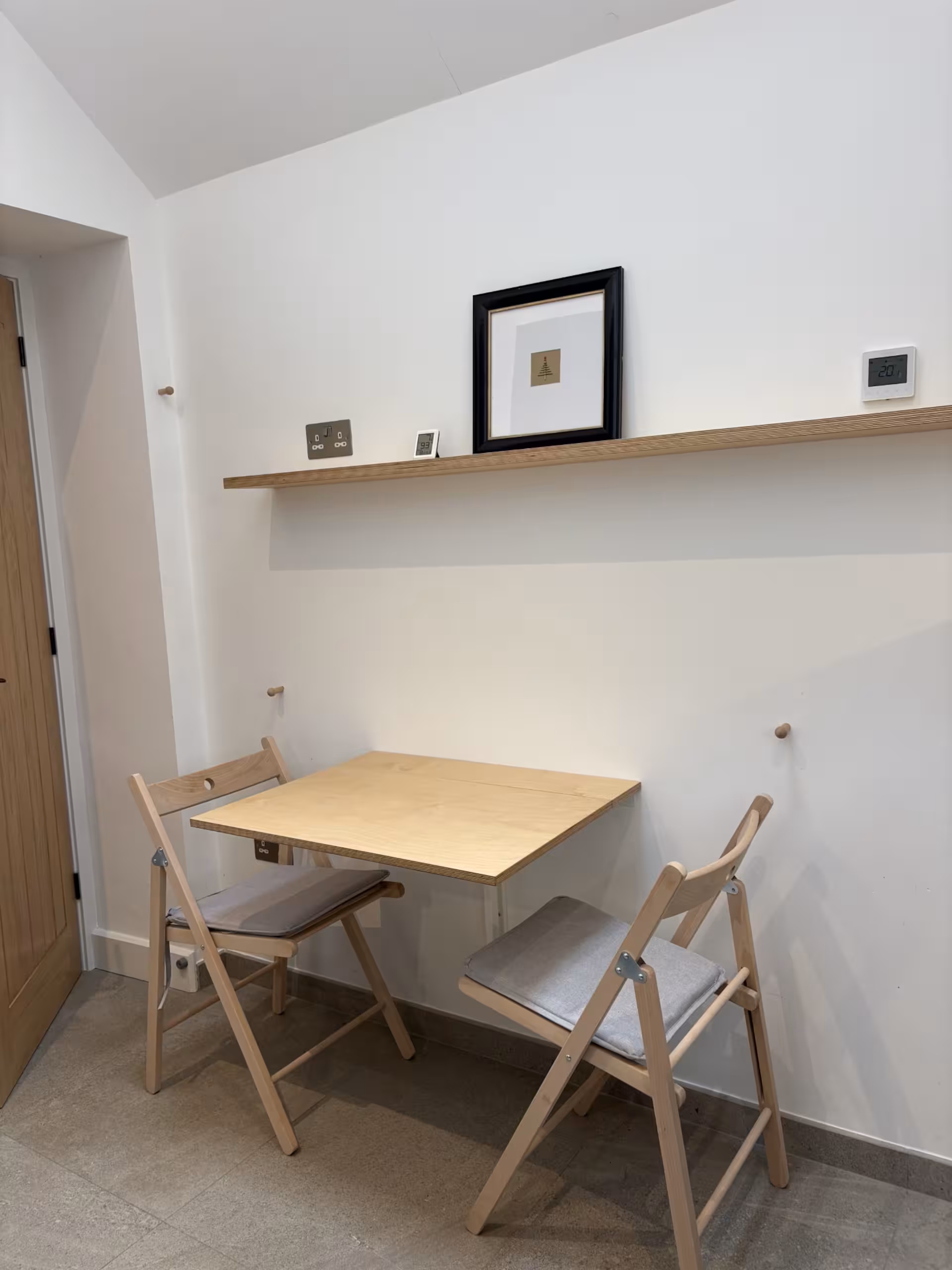 Folding dining table set for two at The Wheelhouse
